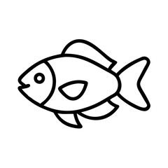 dwarf cichlid fish  line drawn outline vector art - illustration dwarf cichlid fish, isolated transparent background