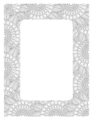 Flower Borders Coloring Books -KDP