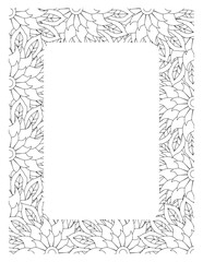 Flower Borders Coloring Books -KDP