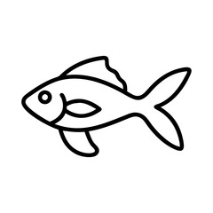 molly fish line drawn outline vector art - illustration molly fish, isolated transparent background