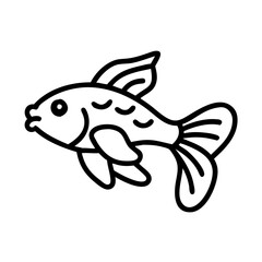plecostomus fish line drawn outline vector art - illustration plecostomus fish, isolated transparent background