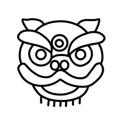 Chinese New Year line Icon Vector Set