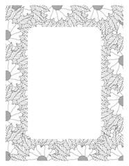 Flower Borders Coloring Books -KDP