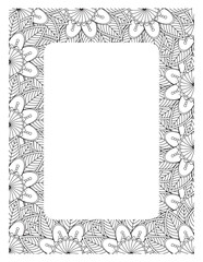 Flower Borders Coloring Books -KDP