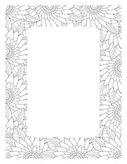 Flower Borders Coloring Books -KDP