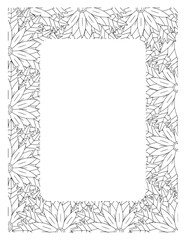 Flower Borders Coloring Books -KDP