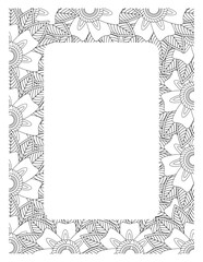 Flower Borders Coloring Books -KDP