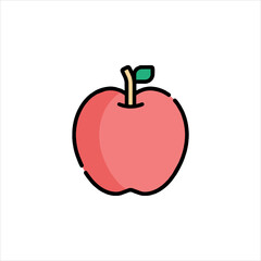red apple vector illustration