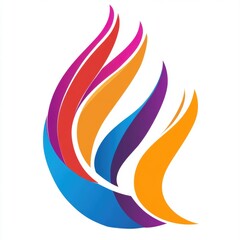 Naklejka premium Abstract Colorful Design Featuring Intertwined Arcs, Suitable for Modern Logos and Creative Graphic Art