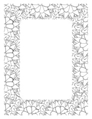 Flower Borders Coloring Books -KDP