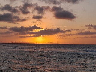 sunset over the sea