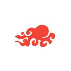 red chinese cloud illustration