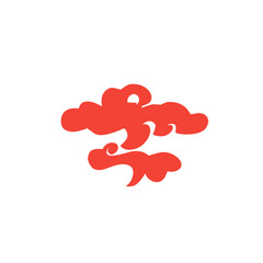 red chinese cloud illustration