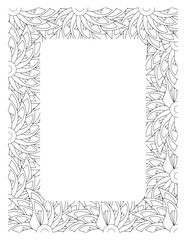 Flower Borders Coloring Books -KDP
