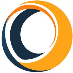 Modern Abstract Circular Logo Design with Blue and Orange Accents for Branding and Identity
