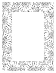 Flower Borders Coloring Books -KDP