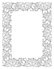Flower Borders Coloring Books -KDP