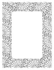 Flower Borders Coloring Books -KDP