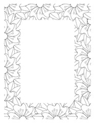 Flower Borders Coloring Books -KDP
