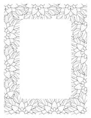 Flower Borders Coloring Books -KDP