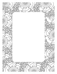 Flower Borders Coloring Books -KDP