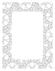 Flower Borders Coloring Books -KDP