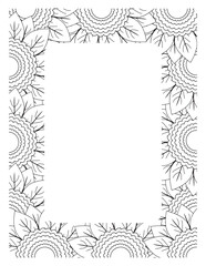 Flower Borders Coloring Books -KDP