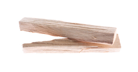 Two palo santo sticks on white background