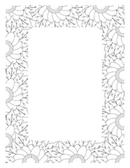 Obraz premium Flower Borders Coloring Books -KDP