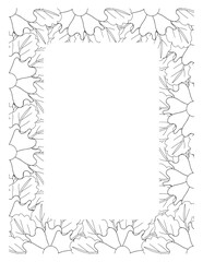 Obraz premium Flower Borders Coloring Books -KDP