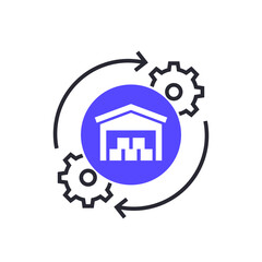 warehouse management vector icon on white
