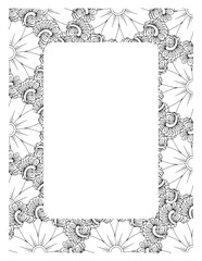 Fototapeta premium Flower Borders Coloring Books -KDP