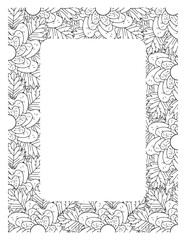 Fototapeta premium Flower Borders Coloring Books -KDP