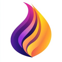 Obraz premium Abstract Vibrant Colorful Flowing Shapes Design on White Background for Creative Graphic Projects and Branding