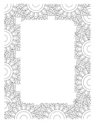Flower Borders Coloring Books -KDP
