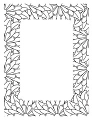 Flower Borders Coloring Books -KDP