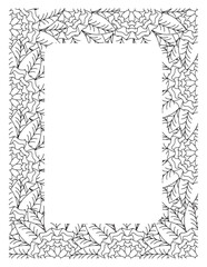Flower Borders Coloring Books -KDP