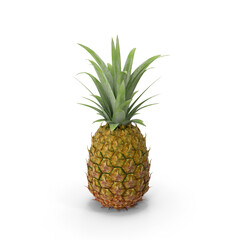 Fototapeta premium Ripe Pineapple isolated transparent background