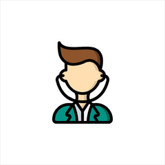 cartoon character of businessman
