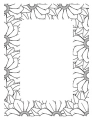 Flower Borders Coloring Books -KDP