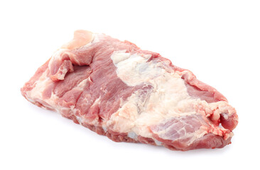 Fresh raw pork ribs isolated on white