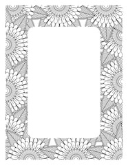 Flower Borders Coloring Books -KDP