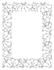Flower Borders Coloring Books -KDP