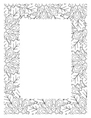 Flower Borders Coloring Books -KDP