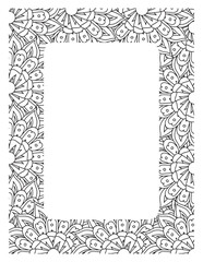 Flower Borders Coloring Books -KDP