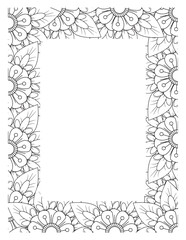 Flower Borders Coloring Books -KDP