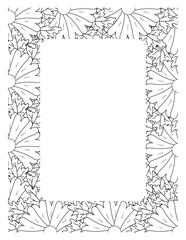 Obraz premium Flower Borders Coloring Books -KDP
