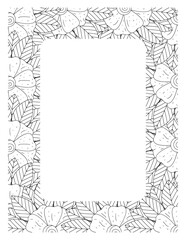 Flower Borders Coloring Books -KDP