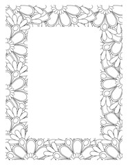 Flower Borders Coloring Books -KDP