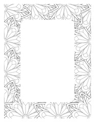 Obraz premium Flower Borders Coloring Books -KDP